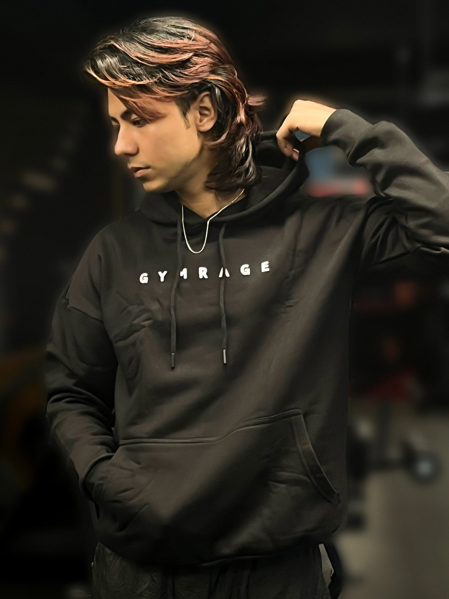 Signature Oversized Hoodie Black