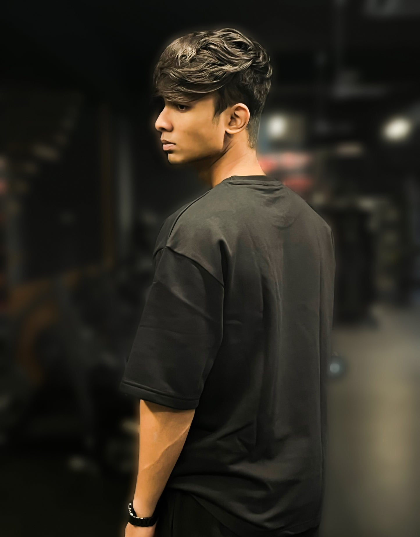 GYMRAGE Brand-Mark Oversized T-shirt Black