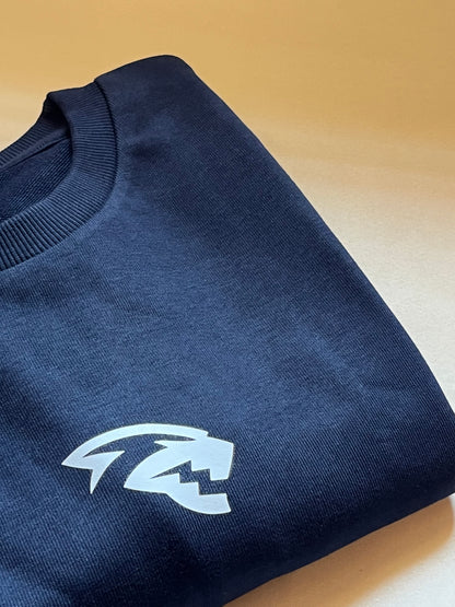 GYMRAGE Brand-Mark Oversized T-shirt Navy Blue
