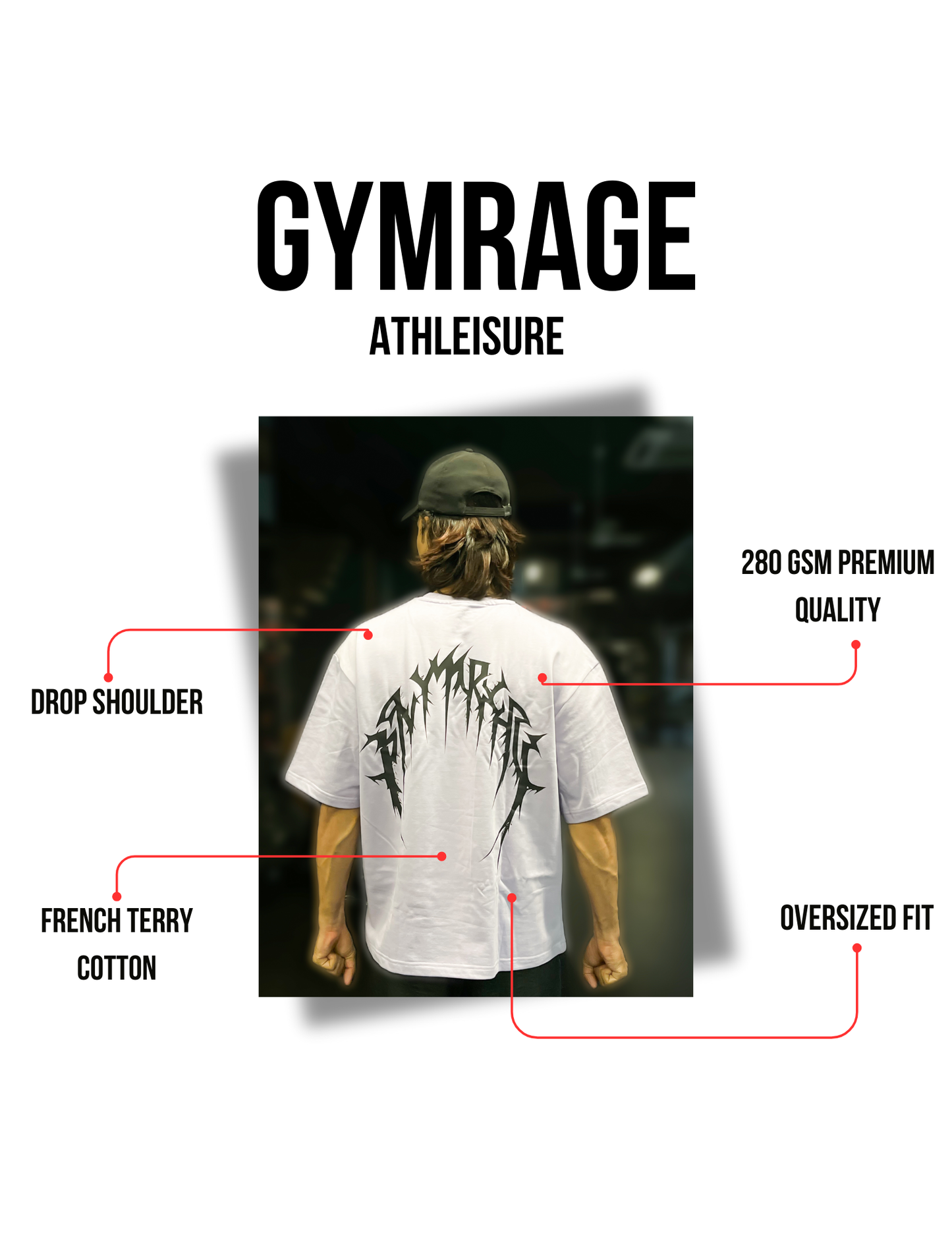 GYMRAGE X1 Oversized T-shirt Lavender